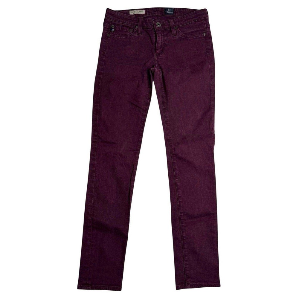 AG Adriano Goldschmied The Stevie Ankle Slim Straight Leg Burgundy Women's 25R